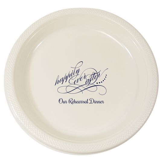 Personalized Happily Ever After Plastic Plates